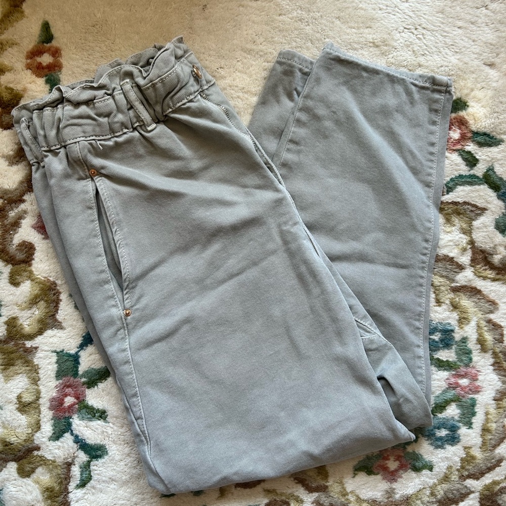 Zara High Waisted Jeans. Zara paper bag jeans